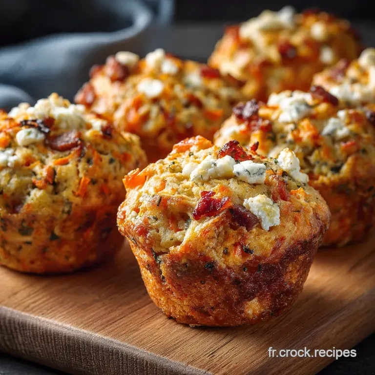 Muffins aux carottes bacon et feta la recette sal&eacute;e moelleuse et ultrafacile