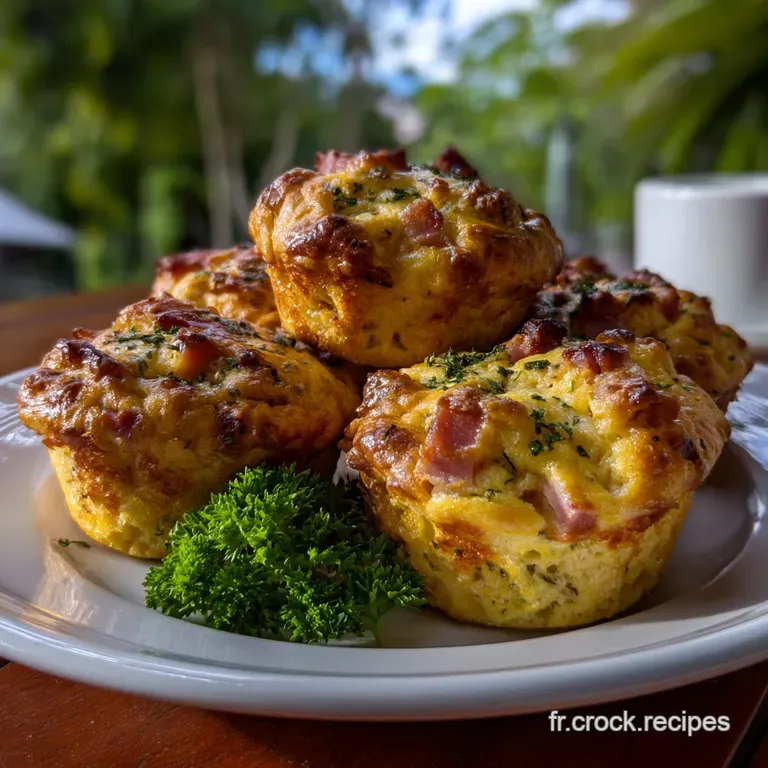 Muffins L&eacute;gers Jambon Et Kiri Plat : Le Secret d une Texture A&eacute;rienne