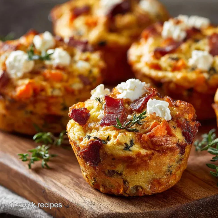 Muffins aux carottes bacon et feta Lid&eacute;e parfaite pour un ap&eacute;ro gourmand
