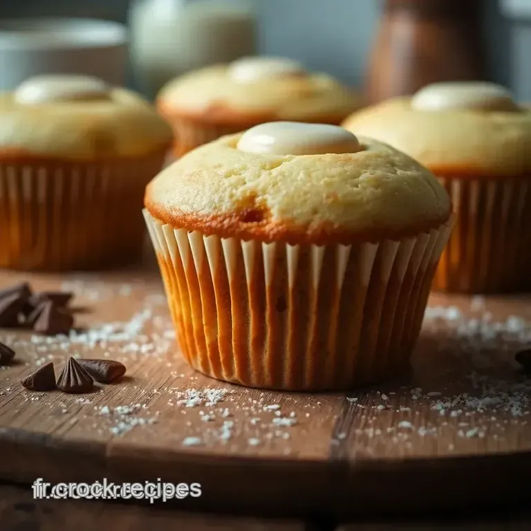 Muffins Vanille-Chocolat Blanc: Coeur Fondant presentation