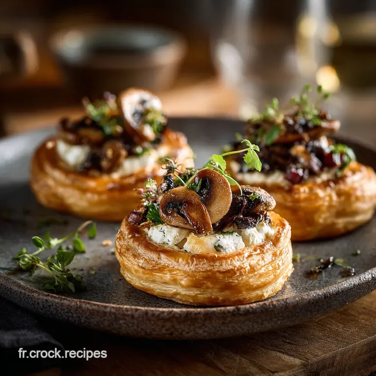 Myst&egrave;res Maison Chaussons Feuillet&eacute;s Ch&egrave;vre Champignons De Saison presentation