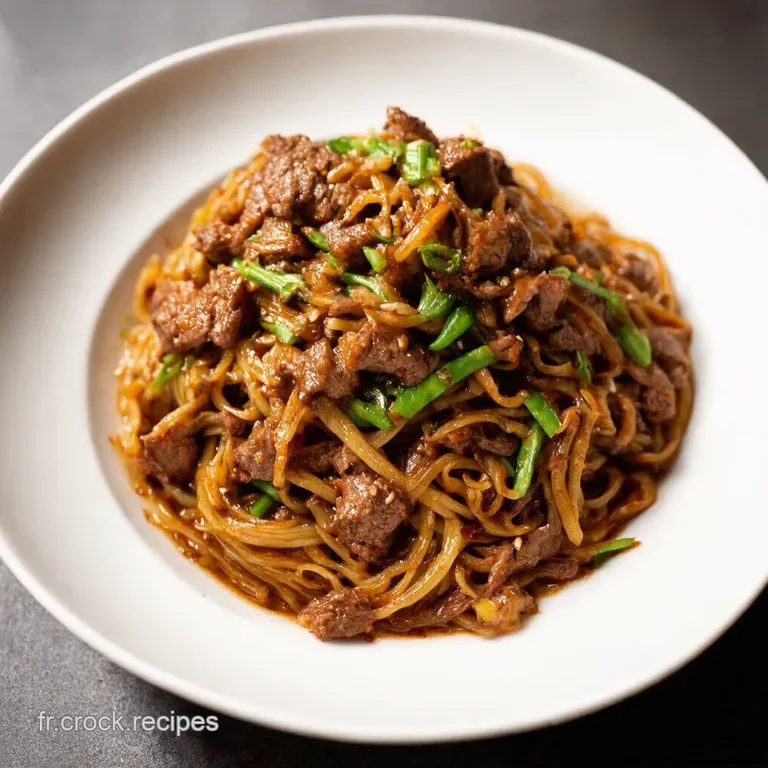 Nouilles Saut&eacute;es au B&oelig;uf et L&eacute;gumes Fa&ccedil;on Wok