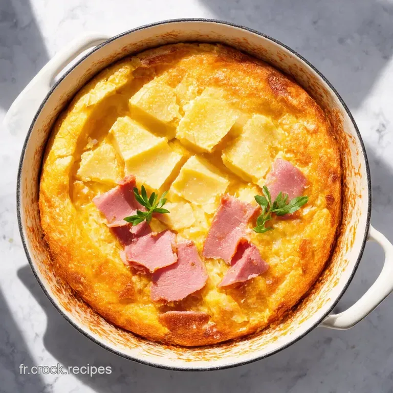 &OElig;ufs en Cocotte au Jambon et Comt&eacute; Fondant