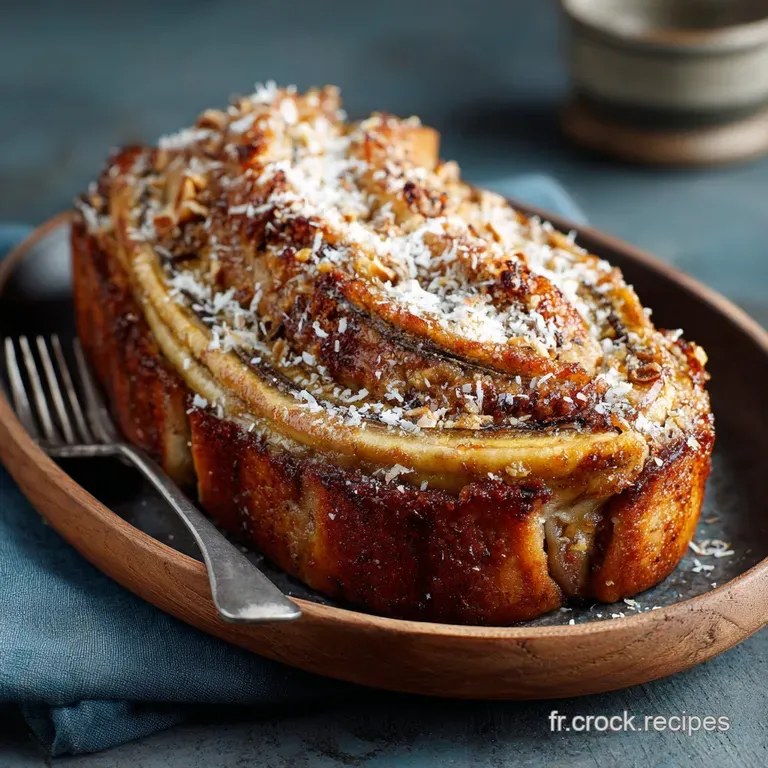 Pain aux bananes et noix de coco Le Pain de l&Icirc;le Banane R&ocirc;tie et Coco Grill&eacute;e