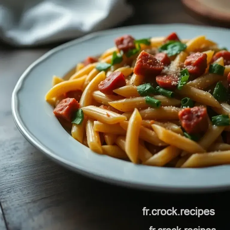 P&acirc;tes Au Chorizo Et &Eacute;pinards: Une Explosion De Saveurs presentation