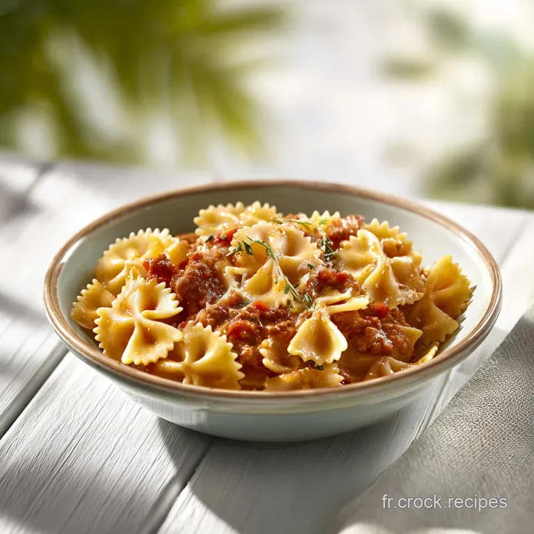 P&acirc;tes Papillon &agrave; la Viande Hach&eacute;e