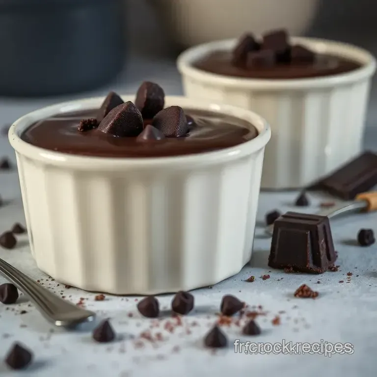 Petites Cr&egrave;mes Au Chocolat Noir: L&rsquo;&eacute;l&eacute;gance Sans Oeufs presentation