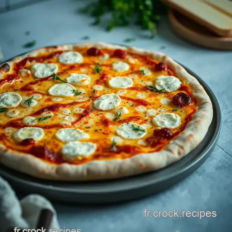 Pizza Au Ch&egrave;vre Miel Et Herbes De Provence presentation