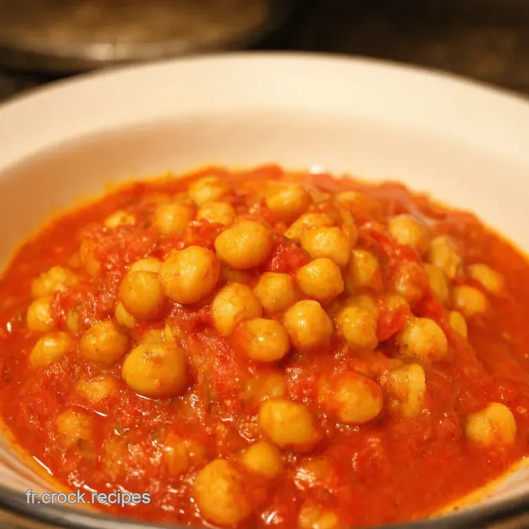 Pois Chiches En Sauce Tomate &Eacute;pic&eacute;e &Agrave; La M&eacute;diterran&eacute;enne presentation