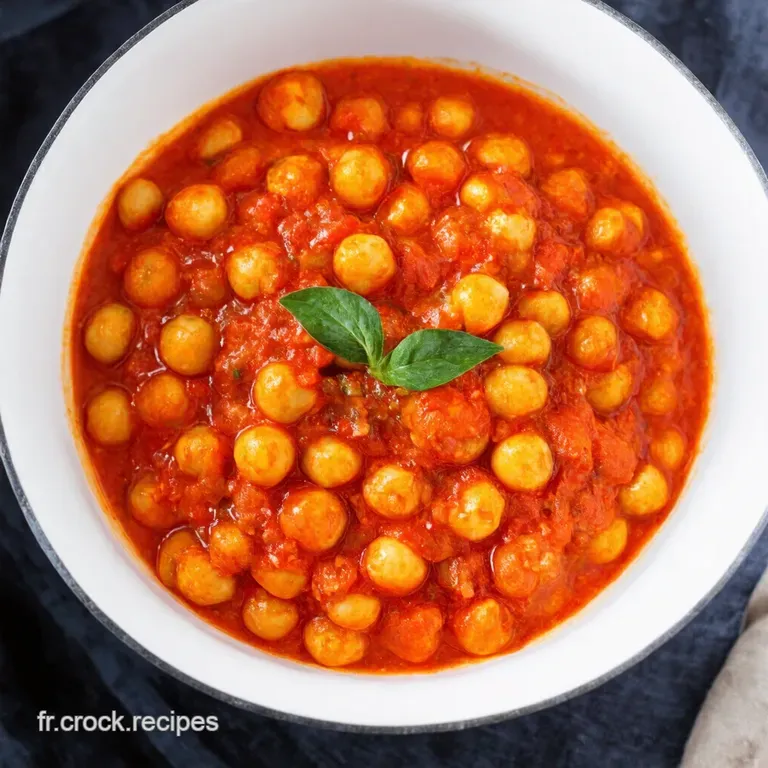 Pois Chiches en Sauce Tomate &Eacute;pic&eacute;e &agrave; la M&eacute;diterran&eacute;enne
