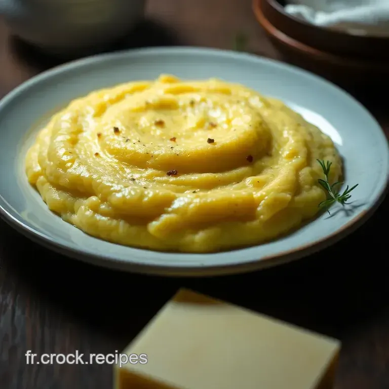 Polenta Cr&eacute;meuse &Agrave; La Parmigiana presentation