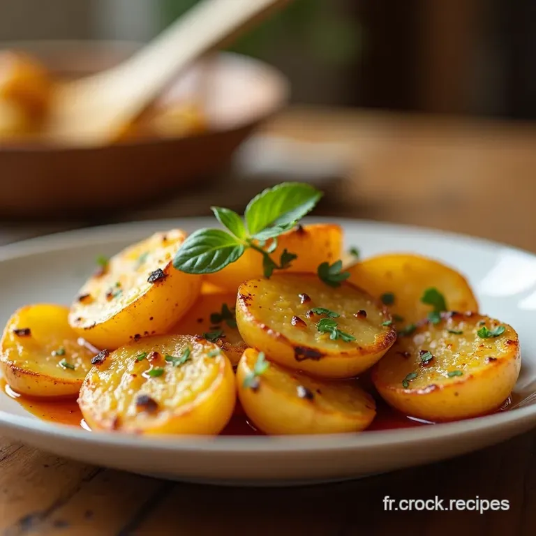 Pommes De Terre Fondantes &Agrave; Lail Et Au Parmesan presentation
