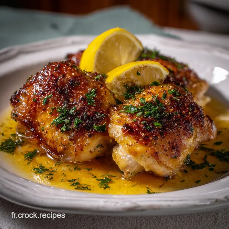 Poulet Au Citron : La Recette Dor&eacute;e Et Juteuse Au Four presentation