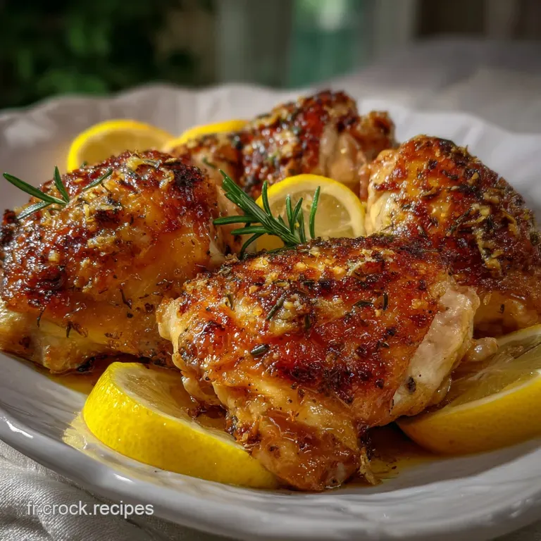 Poulet au Citron : La Recette Dor&eacute;e et Juteuse au Four