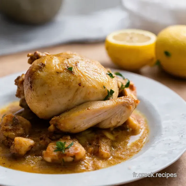 Poulet Au Citron Ensoleill&eacute; &Agrave; La Proven&ccedil;ale presentation