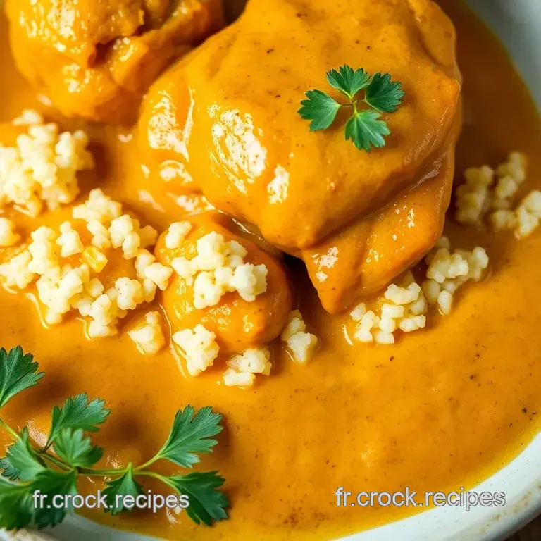 Poulet Au Curry Doux Et Parfum&eacute; presentation