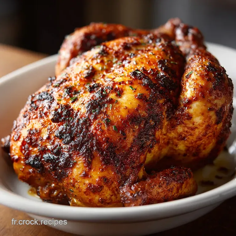 Perfectly portioned roasted chicken plated with golden brown potatoes, herbs, and a drizzle of savory pan sauce. Inviting.