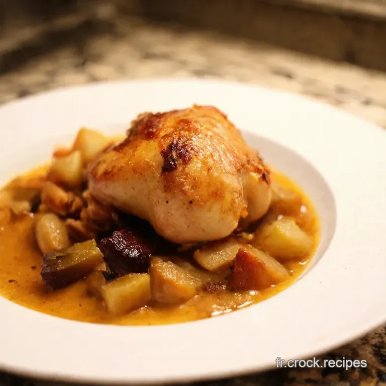 Poulet Aux Pruneaux En Sauce Miel Et &Eacute;pices presentation