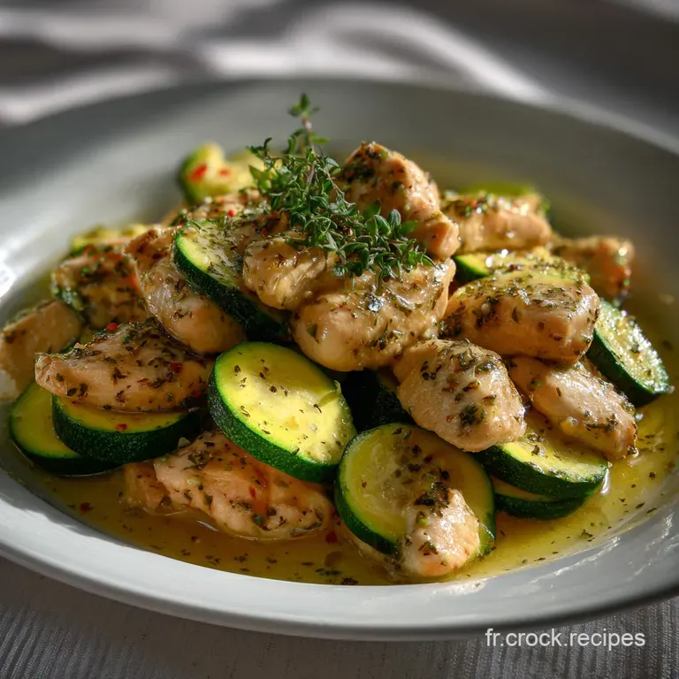 Pole Poulet Courgette et Crme Plat : Le Velout&eacute; Parmesan