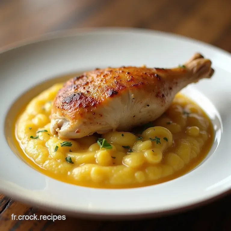 Le Poulet R&ecirc;veur &agrave; la Cr&egrave;me Fine et Sa Pur&eacute;e de Pommes de Terre Velout&eacute;e