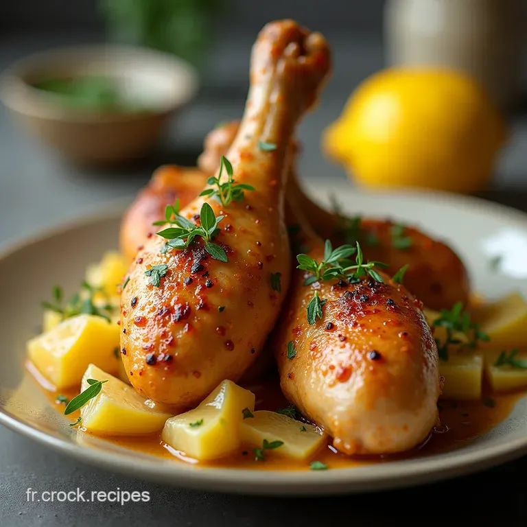 Les Cuisses de Poulet R&ocirc;ties au Croustillant Inratable Saveur Thym et Citron