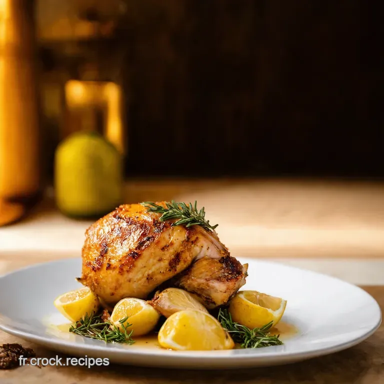 Poulet R&ocirc;ti Au Citron Et Herbes De Provence presentation