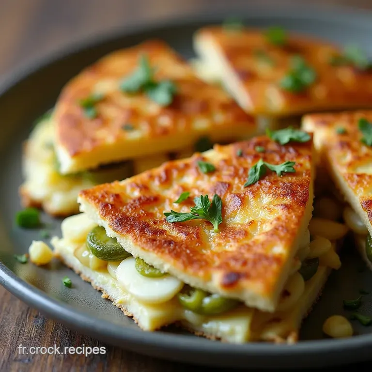 Quesadillas Rustiques au Comt&eacute; &Eacute;pinards Frais et Noix Torr&eacute;fi&eacute;es