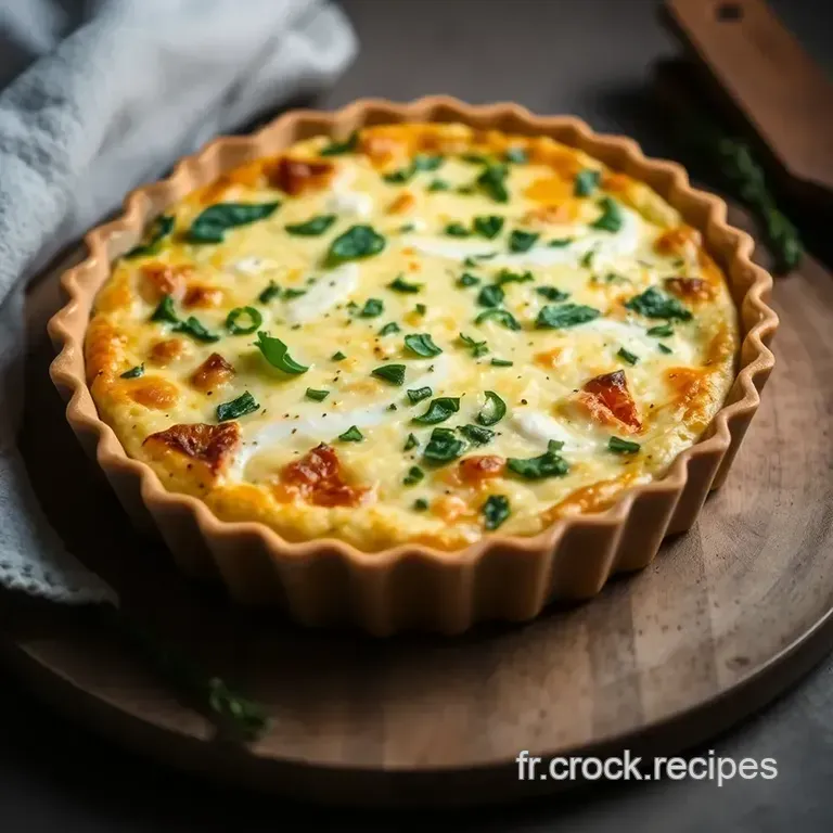 Quiche Aux &Eacute;pinards Et Fromage De Ch&egrave;vre presentation