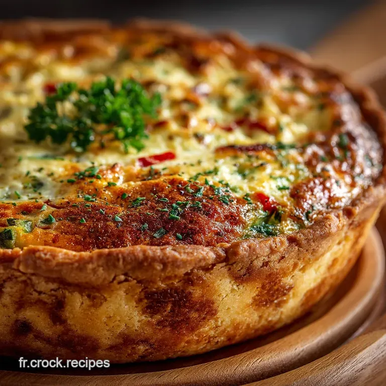 La Quiche Lorraine Revisit&eacute; P&acirc;te Sabl&eacute;e Maison L&eacute;gumes Du March&eacute; Et Emmental Rustique presentation