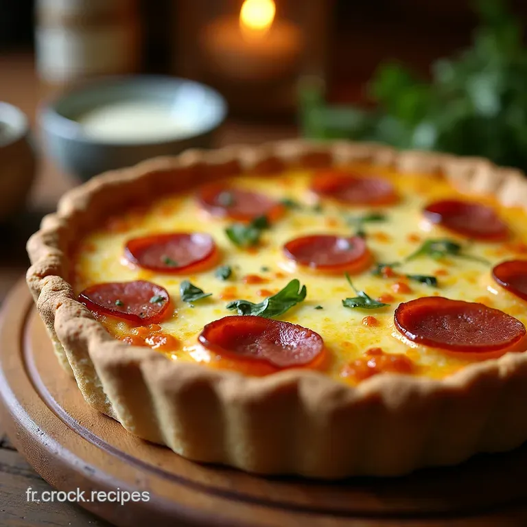 La Quiche Gourmande Aux Poireaux Ch&egrave;vre Cr&eacute;meux Et Sel Du Jambon Sec presentation