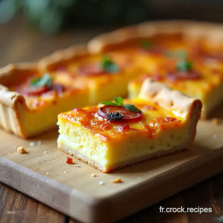 La Quiche Gourmande aux Poireaux Ch&egrave;vre Cr&eacute;meux et Sel du Jambon Sec