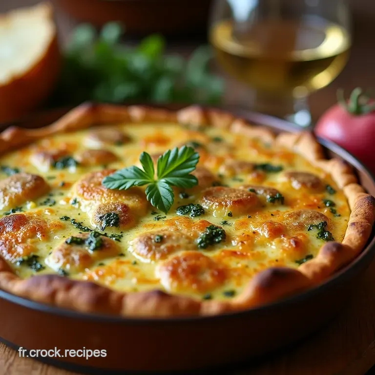 La Quiche Rustique Du Terroir Poulet Moutarde &Agrave; Lancienne Et Noix De Muscade presentation