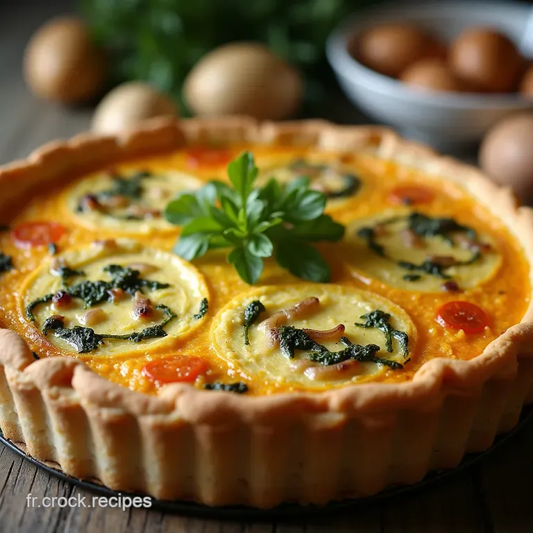 La Quiche Rustique du Terroir Poulet Moutarde &agrave; lAncienne et Noix de Muscade