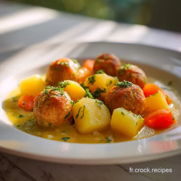Rago&ucirc;t de Pommes de Terre aux Boulettes Italiennes