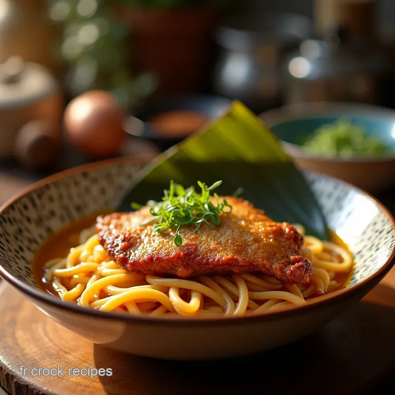 Ramen Maison Au Poulet Karaage Croustillant Et Bouillon Umami L&eacute;ger presentation