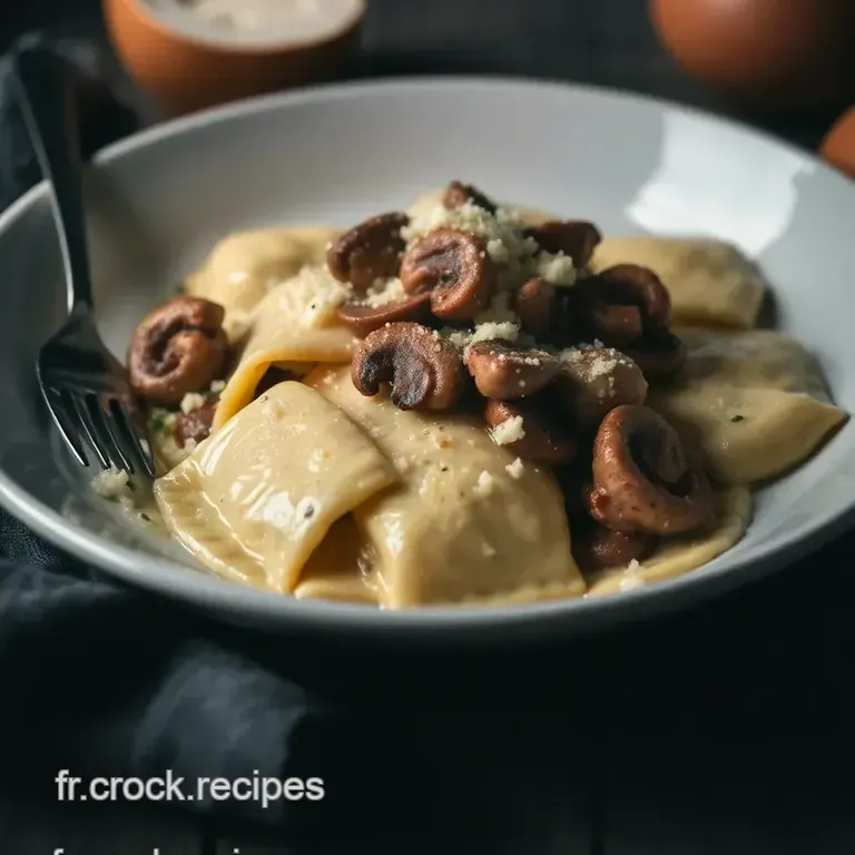 Ravioles Maison Aux Champignons Et Ricotta presentation