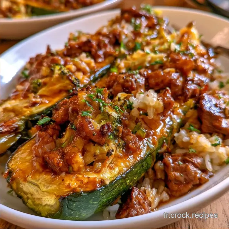 Courgettes Farcies au B&oelig;uf &agrave; l Ancienne