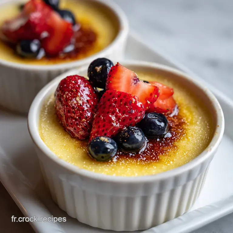 Elegant pool of warm, light yellow Cr&egrave;me Anglaise drizzled over a slice of dark chocolate cake, creating a delicious contr...