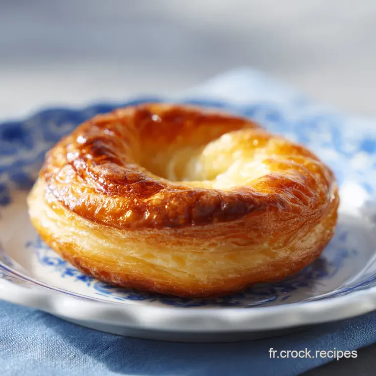 Slice of amber Far Breton on a white plate. Crumbly texture, caramelized edges, and a hint of vanilla make this a simple, ...