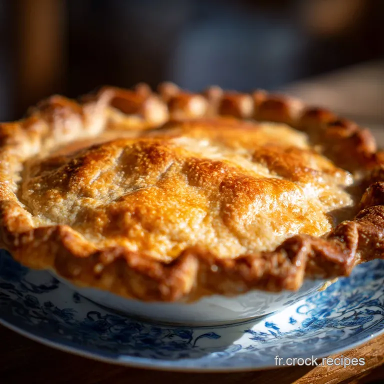 A slice of elegant tart with a perfectly crimped edge, showcasing its smooth, golden custard.