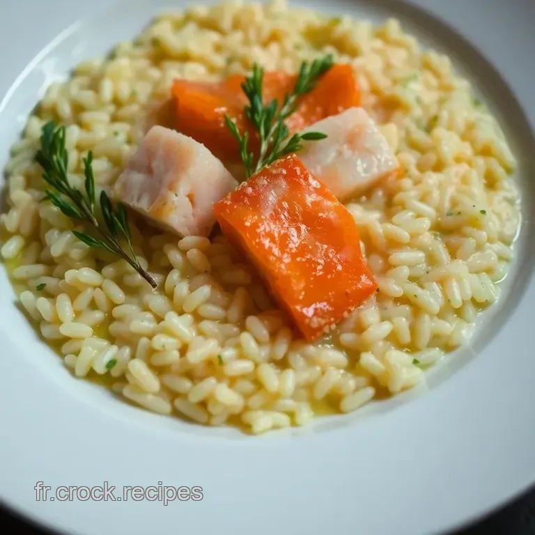 Risotto Au Saumon Et Son Velout&eacute; De Citron presentation