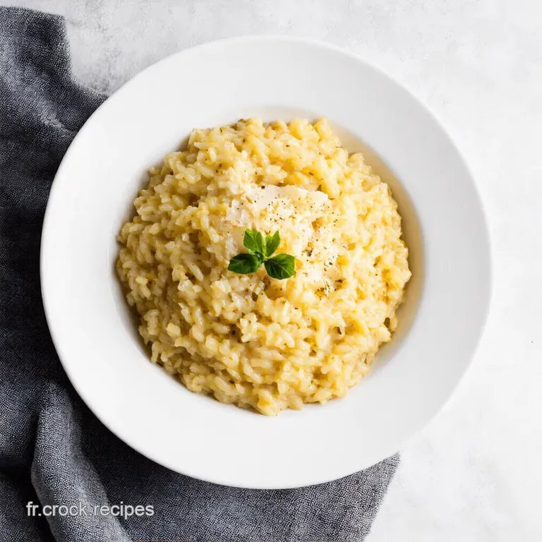 Risotto Cr&eacute;meux Au Parmesan Et Vin Blanc presentation