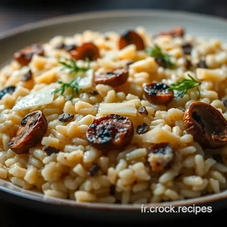 Risotto Cr&eacute;meux aux Champignons et Parmesan