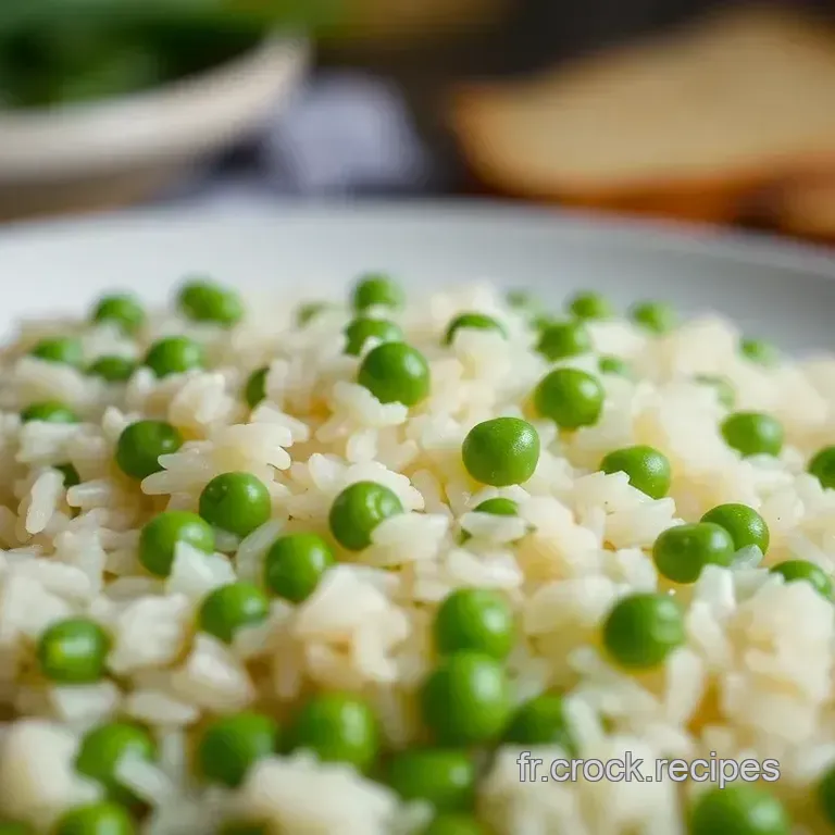 Riz au Petit Pois: Le Plat Chic et Color&eacute;