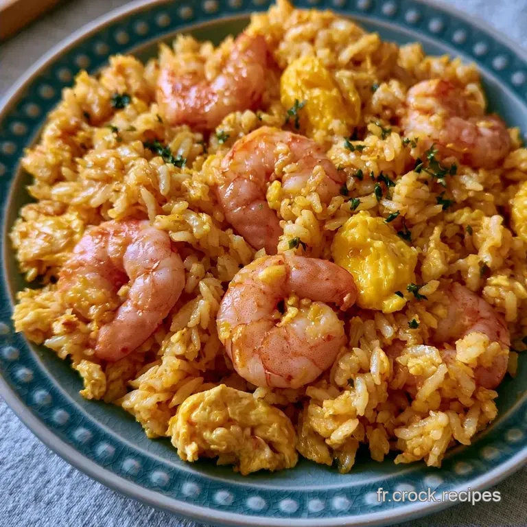 Riz Cantonais aux Crevettes Maison