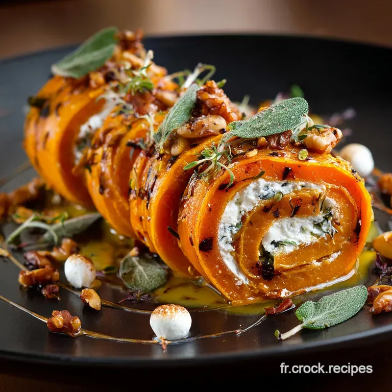 Le Roul&eacute; de Potimarron au Ch&egrave;vre Frais et Noix