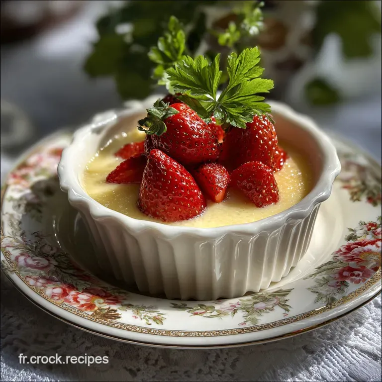 Sabayon Lger aux Fraises Plat et : Le Dessert &Eacute;clair
