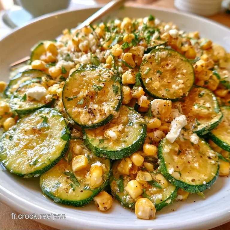 Salade Courgettes Ma&iuml;s Feta au Persil