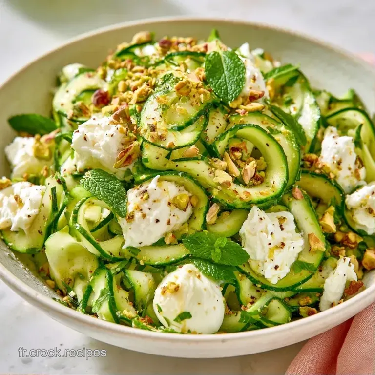 Arrangement raffin&eacute; de courgettes croquantes et mozzarella cr&eacute;meuse, rehauss&eacute; par des touches de basilic et d'huile.