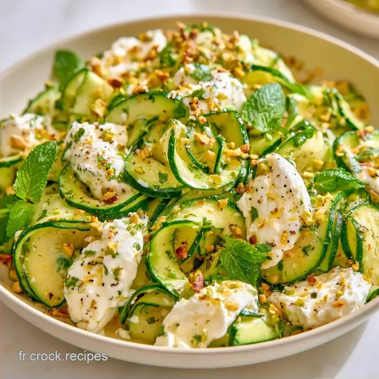 Salade de Courgettes Mozzarella Pistache en 15 Minutes